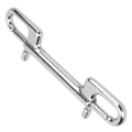Miniatyrbillede 4 af 8: Dykning i rustfrit stål med dobbelte ender Snap Clips Double Eye Bolt Snap Hooks Spænde