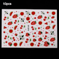Miniatyrbillede 3 af 8: 10 stk 3D Nail Art Sticker Dekoration Selvklæbende DIY Manikyr Dekoration til Neglesalon Hjem (XF3270)