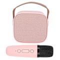 Miniatyrbild 8 av 8: Mini karaokemaskin med trådlös mikrofon Bärbar Bluetooth-högtalare för barn Vuxna Rosa