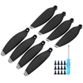 Miniatyrbild 1 av 8: Propellrar Lättviktsvingblad Drone reservtillbehör Passar för Mavic MiniBlack med silverkant