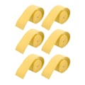 Miniatyrbillede 4 af 8: 6 stk. tennisracket grebtape PU mat, antislip svedabsorberende Badmintonracket tape Sporttilbehør Gul