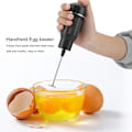 Miniatyrbilde 4 av 8: Svart elektrisk håndholdt eggpisker Eggbryter Visp Melkeskummer Matmixer