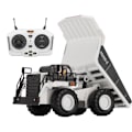 Miniatyrbild 8 av 8: RC dumper 2,4Ghz simulerad signalstabilitet Vit RC konstruktionsfordon leksak för barn