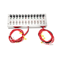 Miniatyrbild 1 av 8: DC 12‑24V 12-gängs vippbrytarpanel Dash Mount Toggle ON Off Switch Panel för racerbilar Lastbilar Yachts Fartyg