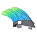 Miniatyrbillede 2 af 8: Glasfiber FCS G5 Smuk blågrøn gradient surfbræt hale finne Fleksibelt surftilbehør