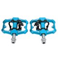 Miniatyrbillede 5 af 8: Cykelpedal med dobbelt funktion Flade clipless klodser 3 forseglede lejer MTB-cykelpedal til SPDBlue