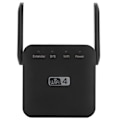 Miniatyrbillede 3 af 8: WIFI Repeaters Mini Dobbelt Antenner Signalforstærker Range Extender 300Mbps Sort 100‑240VEU-stik