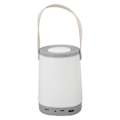 Miniatyrbild 7 av 8: Lykta Bluetooth-högtalare HiFi Uppladdningsbar radiofunktion Trådlös utomhushögtalare med LED Ambient Light Handtag Grå
