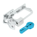 Miniatyrbillede 4 af 8: RC Servo Monteringssupport med 25T Arm Aluminiumlegering Anti Deformation Universal til Quadcopter Drone Blå