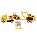 Pikkukuva 1 / 8: 4 kpl setti 1: 64 Alloy Engineering Car Vehicle Playset Set Simulointi Rakennusperävaunu Tyyppi A