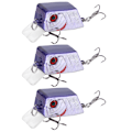 Miniatyrbilde 2 av 8: 3 stk Unik firkantet form Mini Lure Kunstig Simulering Realistisk agn Fiskeutstyr2#