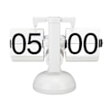 Miniatyrbild 7 av 8: Flip Clock Large Number Batteridriven 304 rostfritt stål Bordsskiva Retro Flip Clock för hemmakontor 24 timmar Helvit