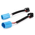 Miniatyrbillede 1 af 8: 2 stk. 9007 Han til H4 9003 Hun Ledningsnet Adapter Stikkontakt Udskiftning til Hummer H2 Forlygte 12V‑24V