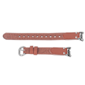 Miniatyrbild 5 av 8: Mjukt canvas PU-läder sportklockarmband Andningsbart utbytesarmband Passar för Mi Band 8 NFC Caramel Brown
