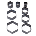 Miniatyrbild 7 av 8: 8st Lädermanschettform DIY Hexagonal Form Skärpa Högkolstål Hollow Punch Cutter för Lagerläggning av Tyg Smycken