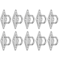 Miniatyrbilde 2 av 8: 10 stk M5 4 hull diamantformet øyeplate 304 rustfritt stål lagerkrok for båt