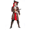 Miniatyrbilde 6 av 8: 6 stk Piratøye-lapper Filt Ett Øye Skjelett Kaptein Øye-lapper for Halloween Jul Pirat Temafest