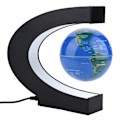 Miniatyrbild 6 av 8: Floating Globe Magnetic Levitation Rotating Globe med färgglatt LED-ljus (EU-kontakt blå)