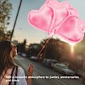 Miniatyrbilde 5 av 7: 10 stk 10\" hjerte aluminiumsfolie ballonger fest bryllup bursdag dekorasjon (rosa)