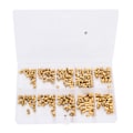 Miniatyrbilde 1 av 8: 280 stk Messing rillete muttere gjengede innsatsfester M2 M2.5 M3 sortimentsett