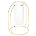 Miniatyrbillede 6 af 8: Transparente hydroponiske plantevaser Blomsterpotte Bordsskive Dekorationer Guld