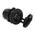 Miniatyrbillede 3 af 8: 2.1A USB-billader Touch Switch Dobbelt Porte Hurtig Opladning Billadapter til Bil og Motorcykel
