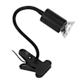 Miniatyrbillede 5 af 8: Reptilklemme Varmelampe Professionel Justerbar UVA UVB Reptil Lys med Lang Lampehælder UK-stik 220V Sort