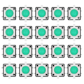 Miniatyrbillede 1 af 8: 20 stk 12x12x7,3 mm Taktil Trykknap Switch LED Momentan Taktil Trykknap Switch Grøn