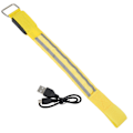 Miniatyrbilde 1 av 8: Reflekterende LED-lys Armbånd Sikkerhetsbelte med doble lysende striper USB-lading for utendørs nattløping