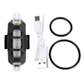Pikkukuva 1 / 8: USB-ladattava vedenkestävä pyörän takavalo, pyöräily LED-varoitusvalo, pyöräilytarvike, valkoinen