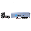 Miniatyrbillede 8 af 8: 1:48 Legering Container Truck Model Legetøj Højsimulering Børnebil Legetøj Køretøjer Grå Container Truck Model