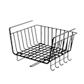 Miniatyrbillede 1 af 8: Underhylde Trådkurv Jern Sort Multifunktionel Pladsbesparende Underskab Hængende Kurv Organizer