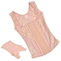 Miniatyrbillede 7 af 8: Kvinders Midje Træningskorset Vægttab Mavekontrol Vest Body Shaper Cincher Linned Hudfarve M
