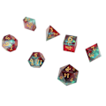 Pikkukuva 4 / 8: 7 kpl Noppasetti Epoksihartsi Polyhedron Kiillotettu Roolipeli Noppasetti Matematiikan Opetukseen Pöytäpeli Tyypin 1