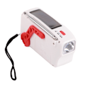Miniatyrbilde 5 av 8: RD639 Solcelle Radio Nød Lader for Mobiltelefon Håndsveiv AM FM Radio med LED Lommelykt
