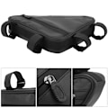 Miniatyrbillede 8 af 8: Sort Rivfast Nylon Trekantet Cykel Vandflaske Frontstråle Taske Cykelram Cykling Mobiltelefon Etui Sort