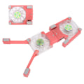 Miniatyrbillede 2 af 8: DRS03 Sammenklappelig Laptop Kølepude Dobbelte Blæsere LED Blåt Lys Notebook Computer Køler (Pink)