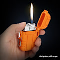 Miniatyrbilde 8 av 8: Bærbar gasslighter Vanntett vindtett lighter for røykere sigaretter Sigarett (oransje)