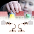 Miniatyrbillede 3 af 8: 2 stk. Alloy Væghængt Lampe Model Dekoration Display Lampe til 1:12 Dukkehuse Tilbehør