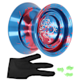Miniatyrbild 1 av 8: YoYo Ball svarar inte aluminiumlegering Advanced Fade Free Utsökt för tävling med handske 3st strängar Blå