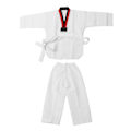 Miniatyrbillede 1 af 8: Børne Hvid Taekwondo Uniform TKD Dragter Tøj WTF Karate Judo Taekwondo Dobok Tøj