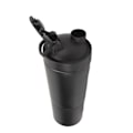Miniatyrbilde 5 av 8: Shakerflaske Proteinshakervåg i rustfritt stål Bærbar shakerkopp med visp for proteinblanding Pre Workout Svart 600 ml