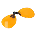 Miniatyrbillede 5 af 8: Clip-On Briller Effektivt Blåt Lys Blokering 180 Grader Vertikal Flip Bærbar Orange Briller Cliplins til Computer Rund