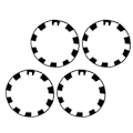Miniatyrbillede 3 af 8: 40 stk Hjul Fælgskydd Automotive Hub Protection Ring Cover Guard Udskiftning til Tesla Model Y 2021 til 2023