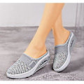 Miniatyrbild 1 av 4: Andningsbara grå mesh dam casual slip-on skor EU 42