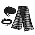 Miniatyrbilde 1 av 8: Lacrosse Mesh String Svart Nylon Slitsäker Lacrosse Mesh stycke Vävt snöre för tillbehör