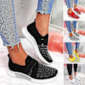 Miniatyrbilde 1 av 4: Ortopediske Plattform Slip-on Sneakers for Kvinner - Svart, Størrelse 36