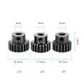 Miniatyrbild 2 av 8: 32DP ￠5 mm 13-15T 16-18T 19-21T Motor Pinion Gears Combo Set för 1/8 RC-bil (19T 20T 21T)