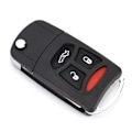 Miniatyrbild 7 av 8: 3 Panic Button Vikbar fjärrkontroll Flip Shell Key Fob Case Cover Passar för CHRYSLER 300 2005-2007