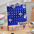 Miniatyrbilde 6 av 8: Skrivebords Dato Planlegger Integrert Støping Ring Bordkalenderpynt for DIY Hjemmekontor Dekorasjon Bjørk og ABS Blå
